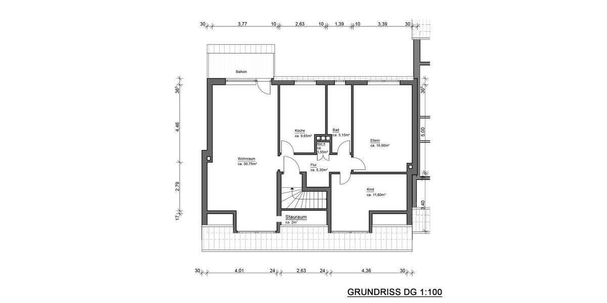 Dachgeschoßwohnung Borken - 3 Zimmer, 81 m&sup2;, 800&euro; | Angebot:24351906