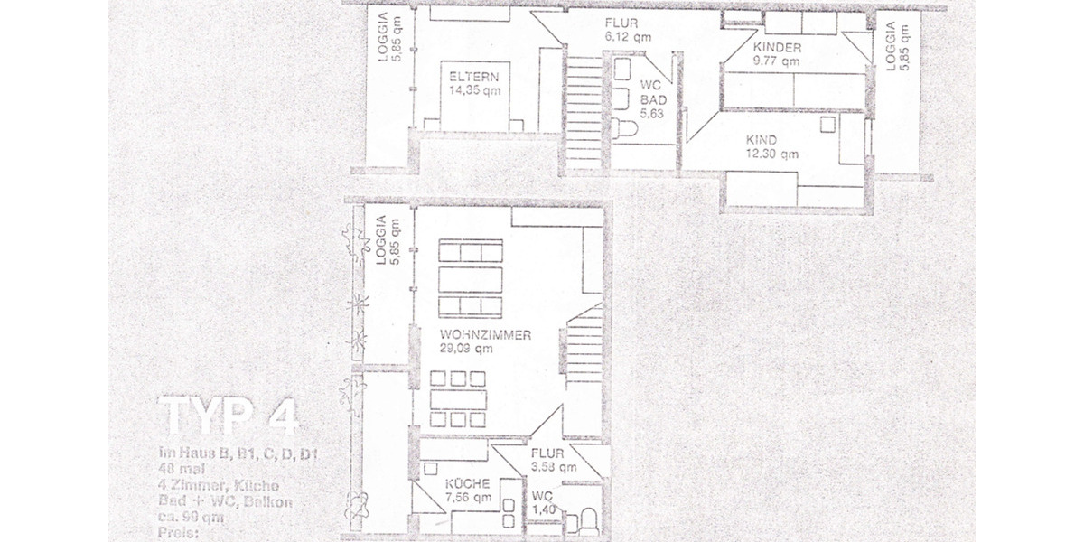 Maisonettenwohnung Kaufering - 4 Zimmer, 110 m&sup2;, 1.350&euro; | Angebot:25293587