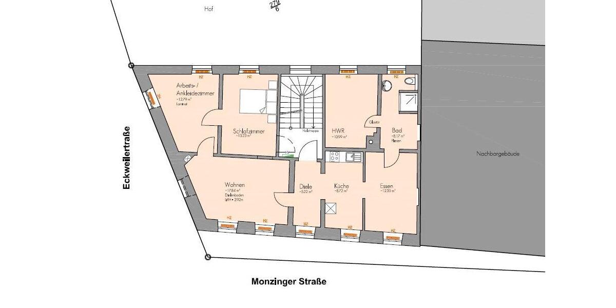 Etagenwohnung Bad Sobernheim - 3 Zimmer, 90 m&sup2;, 800&euro; | Angebot:26416130
