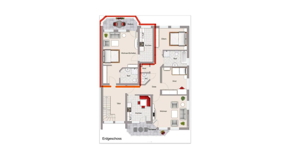 Erdgeschoßwohnung Neuwied - 1 Zimmer, 45 m&sup2;, 520&euro; | Angebot:26593293