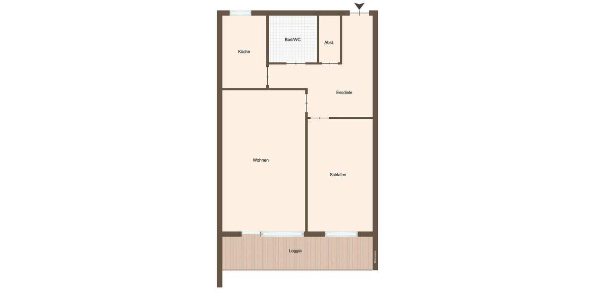 Sehr schicke 2-Zimmer-Wohnung in schönster Alleenlage 2 zimmer