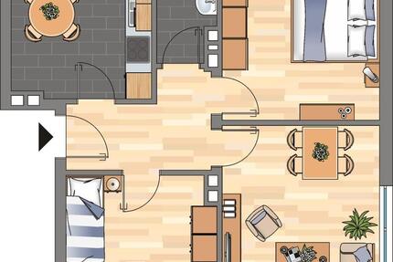 Wohnung Wilhelmshaven Aldenburg - 3 Zimmer, 63 m&sup2;, 429&euro; | Angebot:26638052