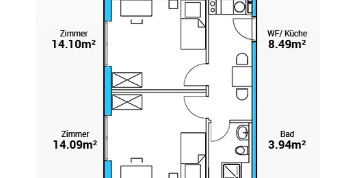 Wohnen auf Zeit Villingen-Schwenningen Schwenningen - 2 Zimmer, 40 m&sup2;, 415&euro; | Angebot:26128620