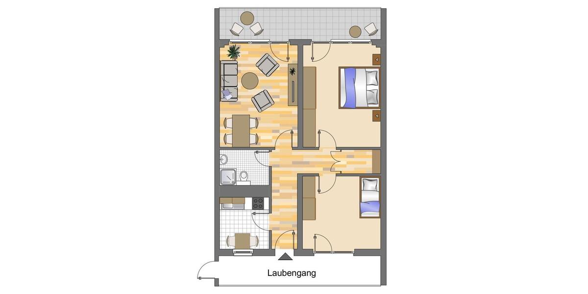 Etagenwohnung Neuss Erfttal - 3 Zimmer, 78 m&sup2;, 802&euro; | Angebot:25994041