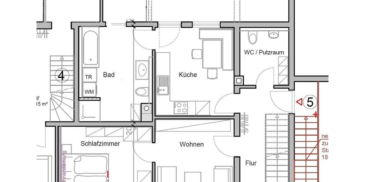Maisonettenwohnung Rielasingen-Worblingen Worblingen - 4 Zimmer, 104 m&sup2;, 1.220&euro; | Angebot:26041036