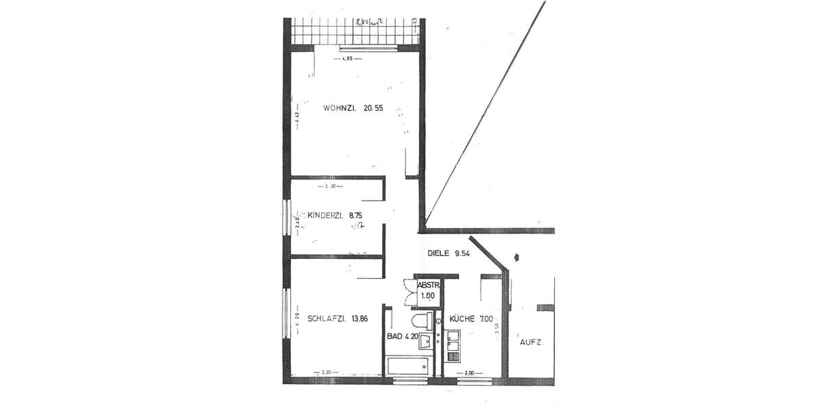 Etagenwohnung Schöneck - 3 Zimmer, 69 m&sup2;, 850&euro; | Angebot:24998461