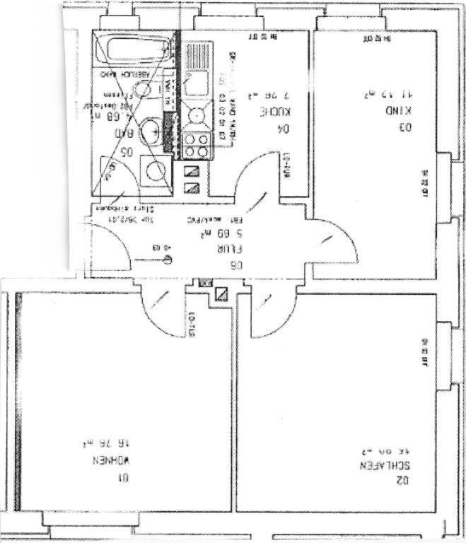 3-Zimmer-Wohnung mit Tageslichtbad 3 zimmer