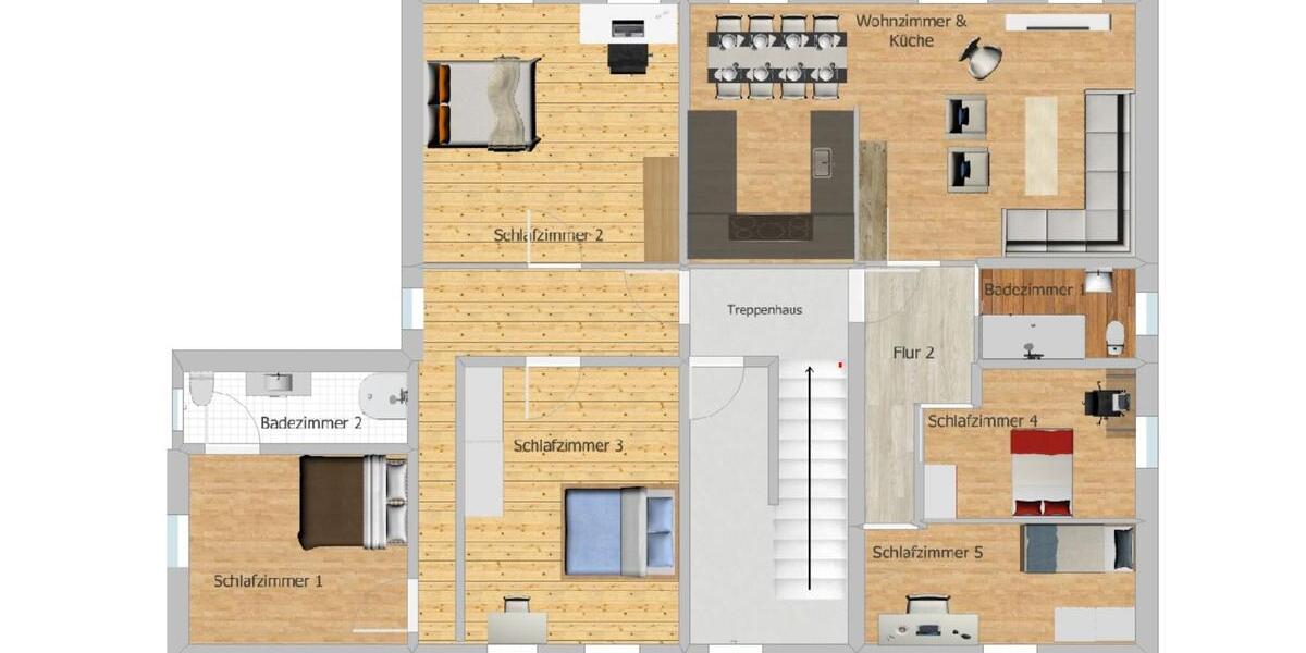 6-Zimmerwohnung & 2 Badezimmer in Herzsprung bei Wittstock 6 zimmer