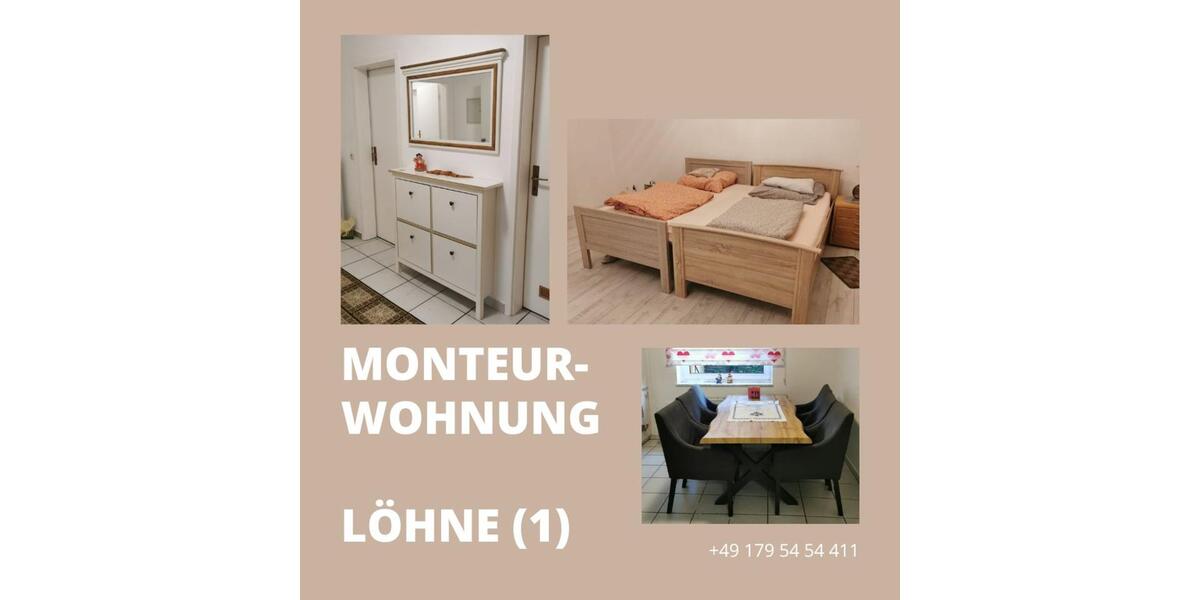 Monteurwohnung, ab 18 €, nur an Firmen, Löhne 3 zimmer