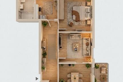 Wohnen auf Zeit Braunschweig - 3 Zimmer, 60 m&sup2;, 1.300&euro; | Angebot:24984077