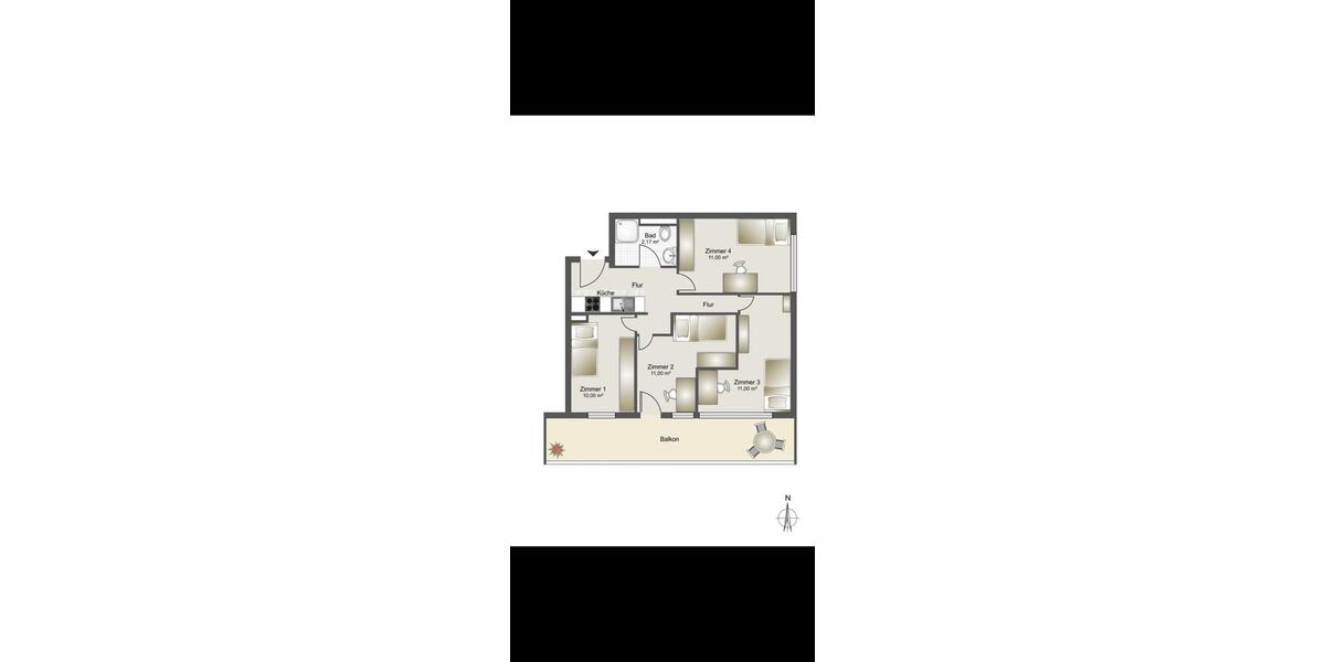 Wohnen auf Zeit Düsseldorf Düsseltal - 1 Zimmer, 11 m&sup2;, 670&euro; | Angebot:26621090