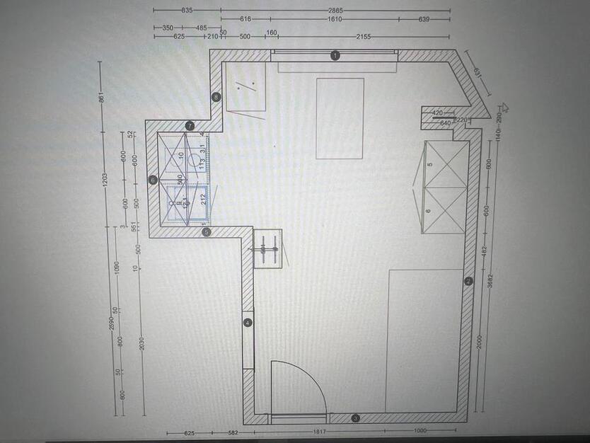 Möblierte 1-Zimmer-Wohnung, 18 m² mit Bad & Pantryküche
