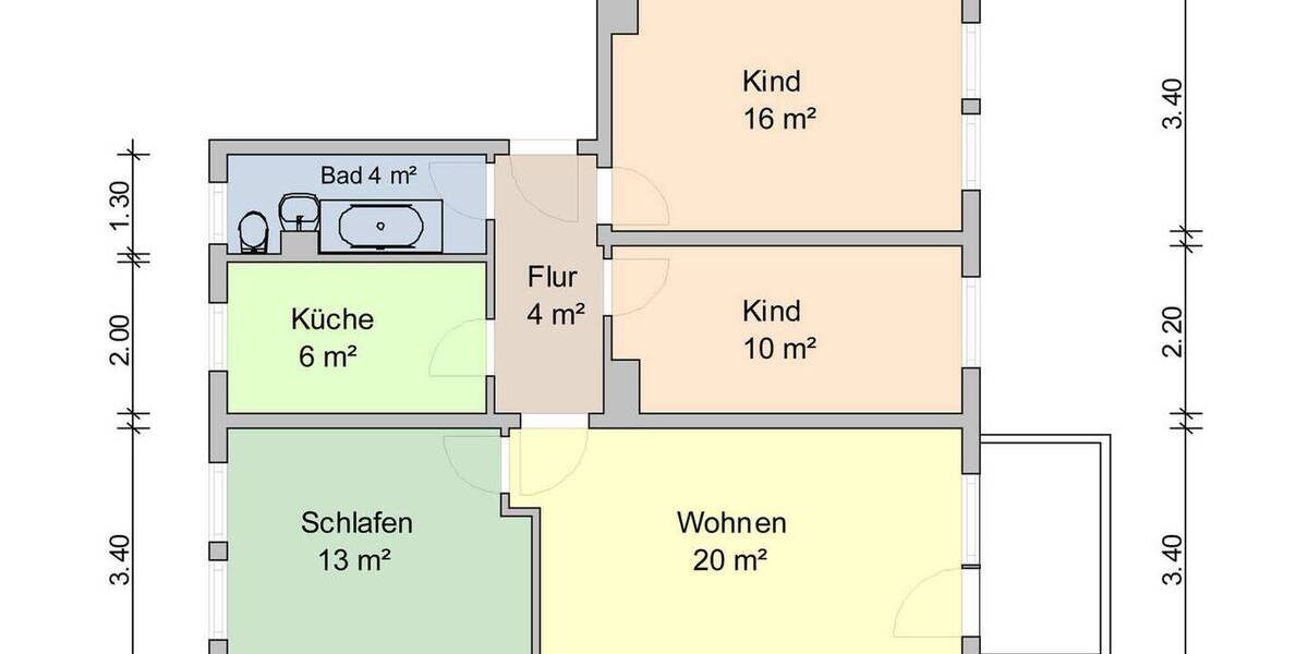 Unser Angebot: 4-Raum-Wohnung zum Verlieben! 4 zimmer