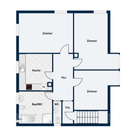 Etagenwohnung Weingarten - 3 Zimmer, 75 m&sup2;, 1.100&euro; | Angebot:27029862