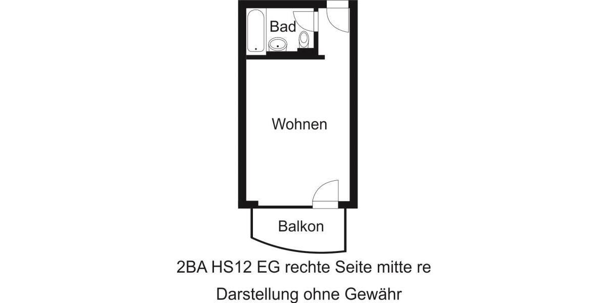 Erdgeschoßwohnung Köthen (Anhalt) - 1 Zimmer, 30 m&sup2;, 225&euro; | Angebot:26439124