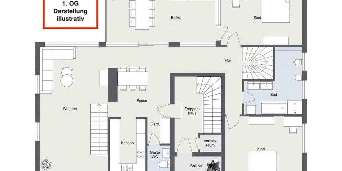 Maisonettenwohnung Baden-Baden Lichtental - 4 Zimmer, 196 m&sup2;, 1.400&euro; | Angebot:26031768