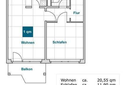 Wohnung Dresden Prohlis - 2 Zimmer, 51 m&sup2;, 416&euro; | Angebot:25917895