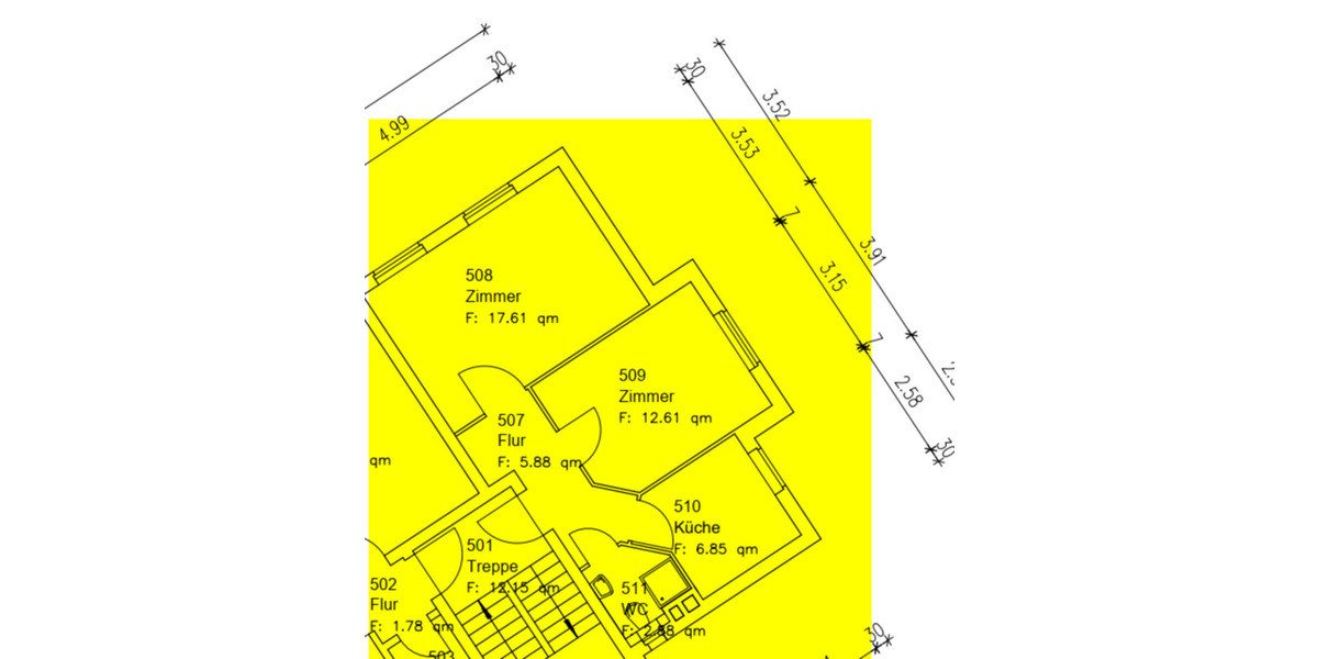 Etagenwohnung Schwerin Altstadt - 2 Zimmer, 46 m&sup2;, 315&euro; | Angebot:25223366