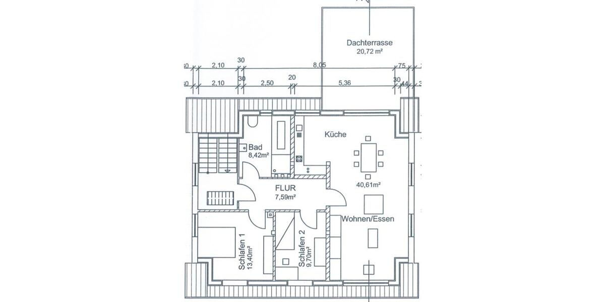 Dachgeschoßwohnung Hildesheim Bockfeld - 3 Zimmer, 90 m&sup2;, 1.100&euro; | Angebot:24814025