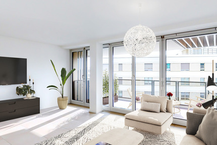 Ganz oben mit EBK, Südbalkon und privatem Dachterrassenabschnitt 3 zimmer