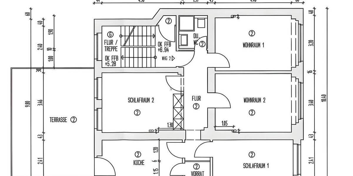 Etagenwohnung Siegen - 4 Zimmer, 95 m&sup2;, 900&euro; | Angebot:26749902