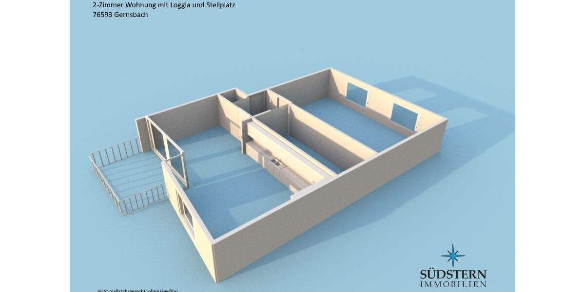Etagenwohnung Gernsbach - 2 Zimmer, 62 m&sup2;, 655&euro; | Angebot:24450679