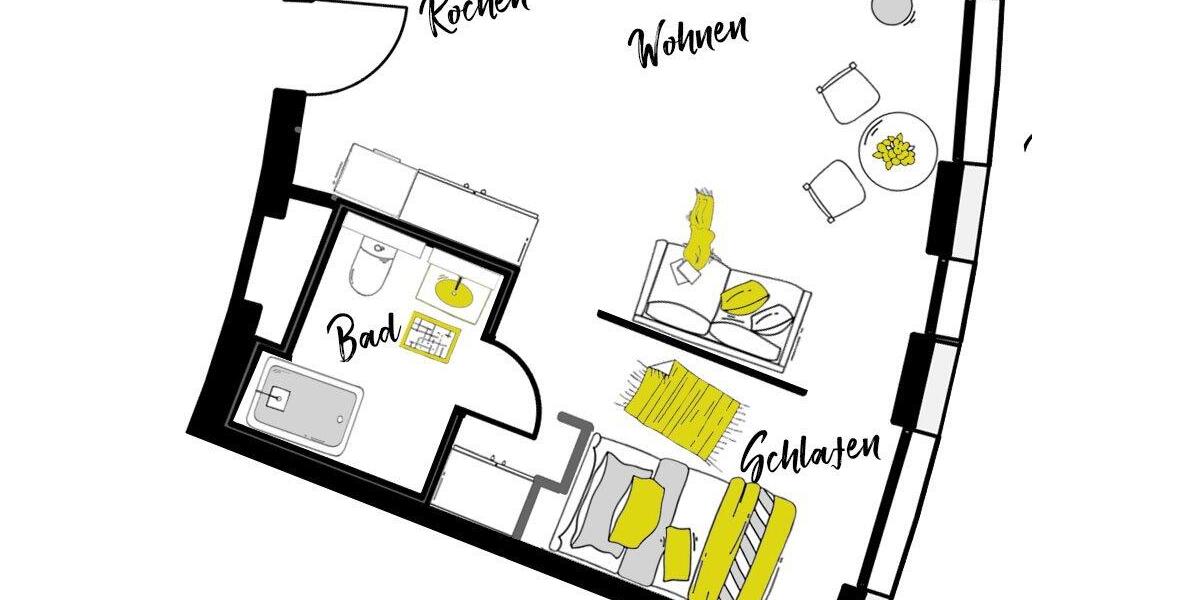 Einfamilienhaus Ingolstadt Nordost - 1 Zimmer, 34 m&sup2;, 711&euro; | Angebot:26546230