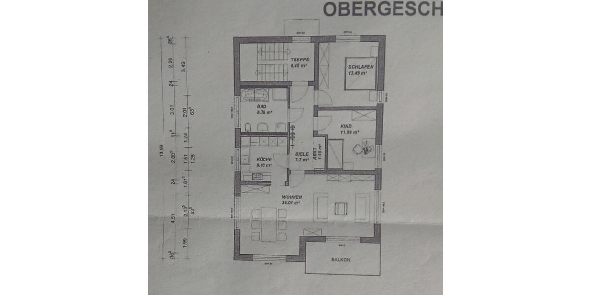 Etagenwohnung Hemau - 3 Zimmer, 88 m&sup2;, 1.190&euro; | Angebot:26456244