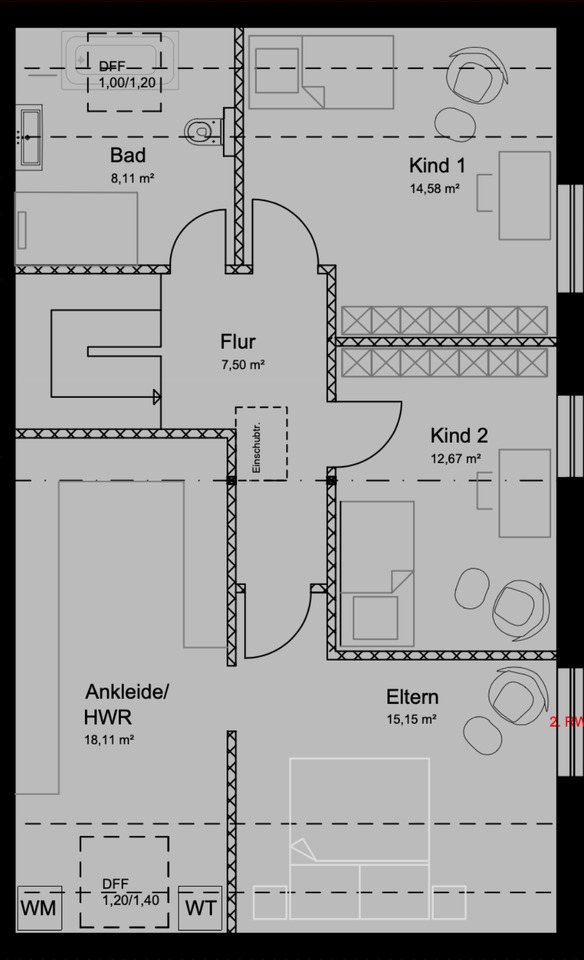 Erstbezug! Moderne Doppelhaushälfte mit 2 Einheiten in Neustetten zimmer