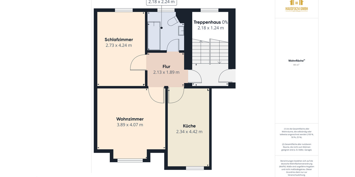 Etagenwohnung Schönebeck (Elbe) - 2 Zimmer, 48 m&sup2;, 432&euro; | Angebot:26299830