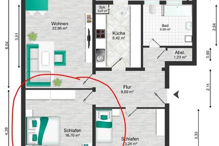 Wohnen auf Zeit München Moosach - 1 Zimmer, 17 m&sup2;, 917&euro; | Angebot:26701597
