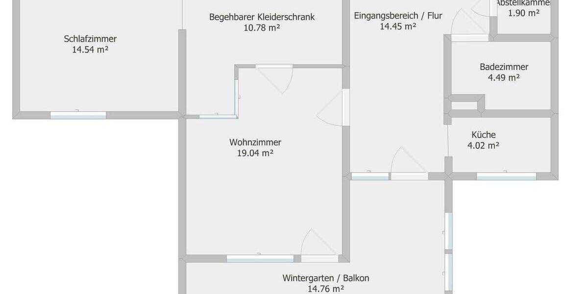 Etagenwohnung Kempten (Allgäu) Kempten - 2 Zimmer, 78 m&sup2;, 1.200&euro; | Angebot:26805546