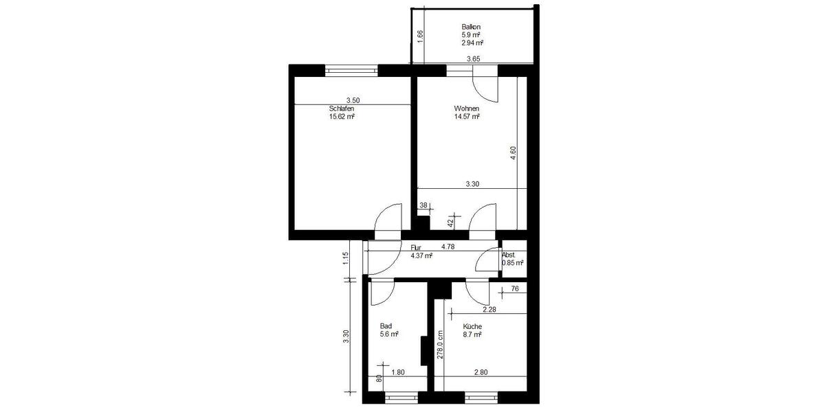 Etagenwohnung Dippoldiswalde - 2 Zimmer, 55 m&sup2;, 394&euro; | Angebot:26534410