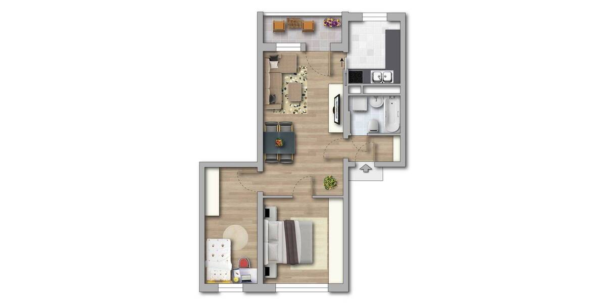 Etagenwohnung Freiberg Freiberg West - 3 Zimmer, 58 m&sup2;, 330&euro; | Angebot:26759101