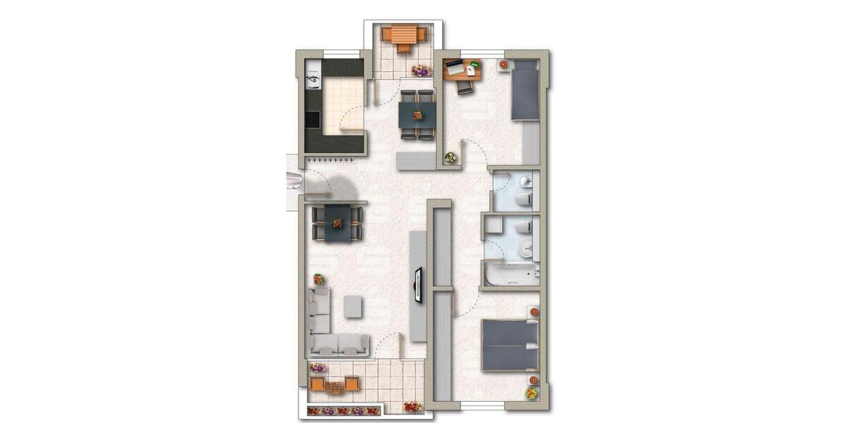 Etagenwohnung Schwalbach - 3 Zimmer, 96 m&sup2;, 860&euro; | Angebot:25883544