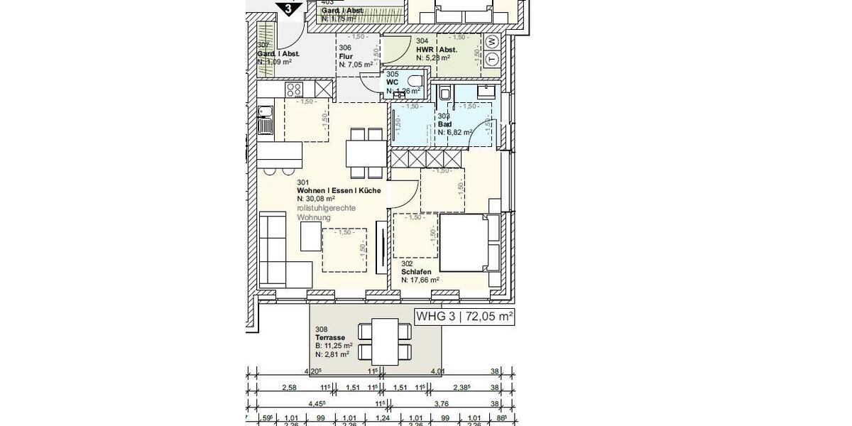 Erdgeschoßwohnung Meppen - 2 Zimmer, 73 m&sup2;, 620&euro; | Angebot:26316816