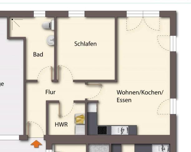Erdgeschoßwohnung Leer (Ostfriesland) - 2 Zimmer, 64 m&sup2;, 850&euro; | Angebot:24151622