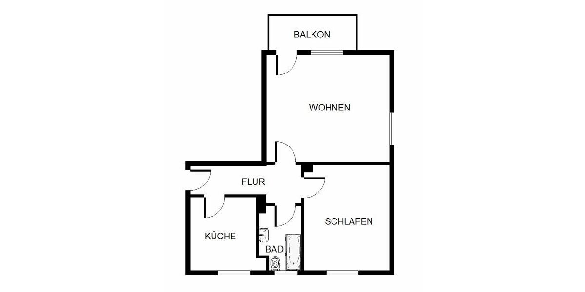 Erdgeschoßwohnung Duisburg Rheinhausen - 3 Zimmer, 63 m&sup2;, 555&euro; | Angebot:26642407