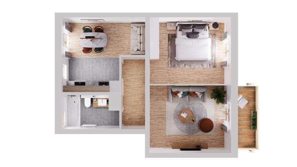Etagenwohnung Braunschweig Innenstadt - 2 Zimmer, 58 m&sup2;, 789&euro; | Angebot:26725465