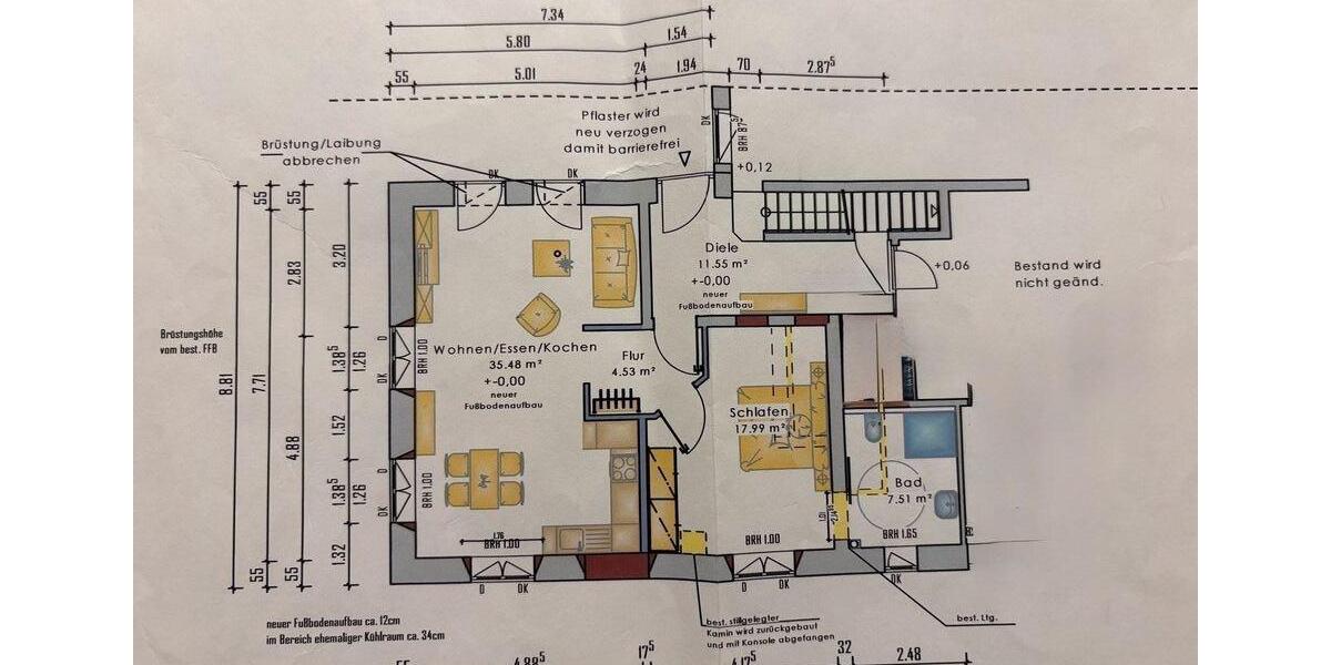 Erdgeschoßwohnung Lehrberg - 2 Zimmer, 61 m&sup2;, 700&euro; | Angebot:25056940