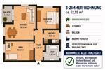 Erdgeschoßwohnung Fürstenfeldbruck - 3 Zimmer, 63 m&sup2;, 1.500&euro; | Angebot:26614942