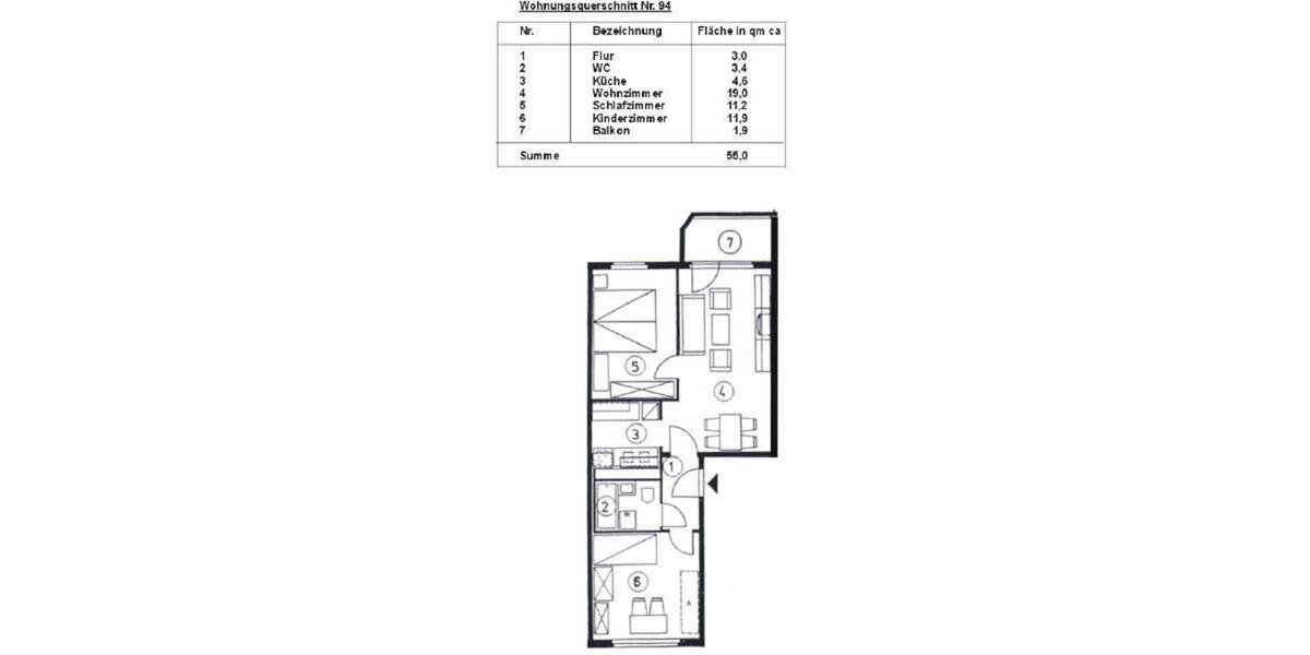 Etagenwohnung Schwarzenberg/Erzgebirge Erzgebirge - 2 Zimmer, 55 m&sup2;, 345&euro; | Angebot:26665636