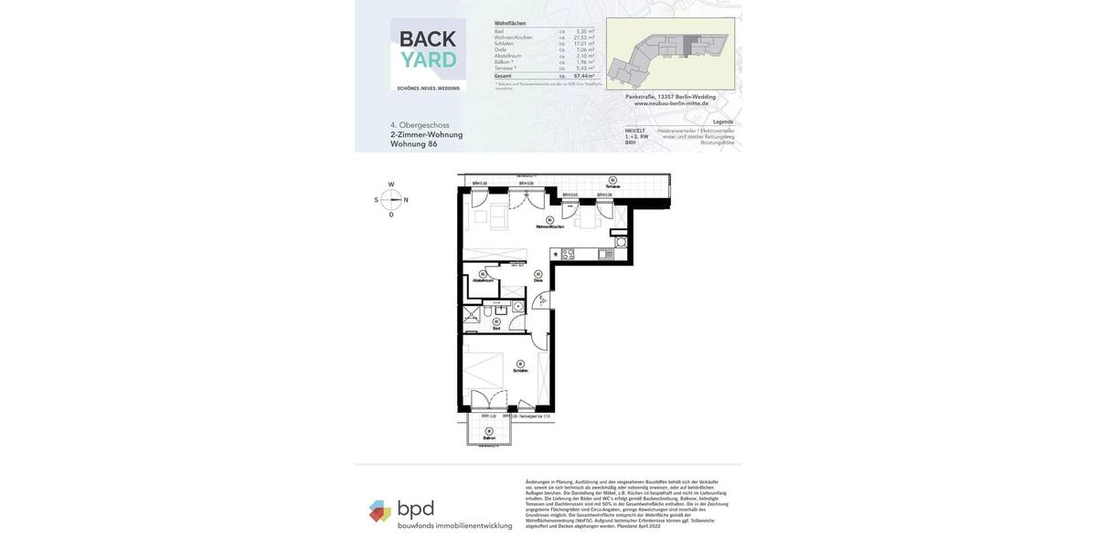 Einfamilienhaus Berlin Mitte - 2 Zimmer, 67 m&sup2;, 1.720&euro; | Angebot:26279899