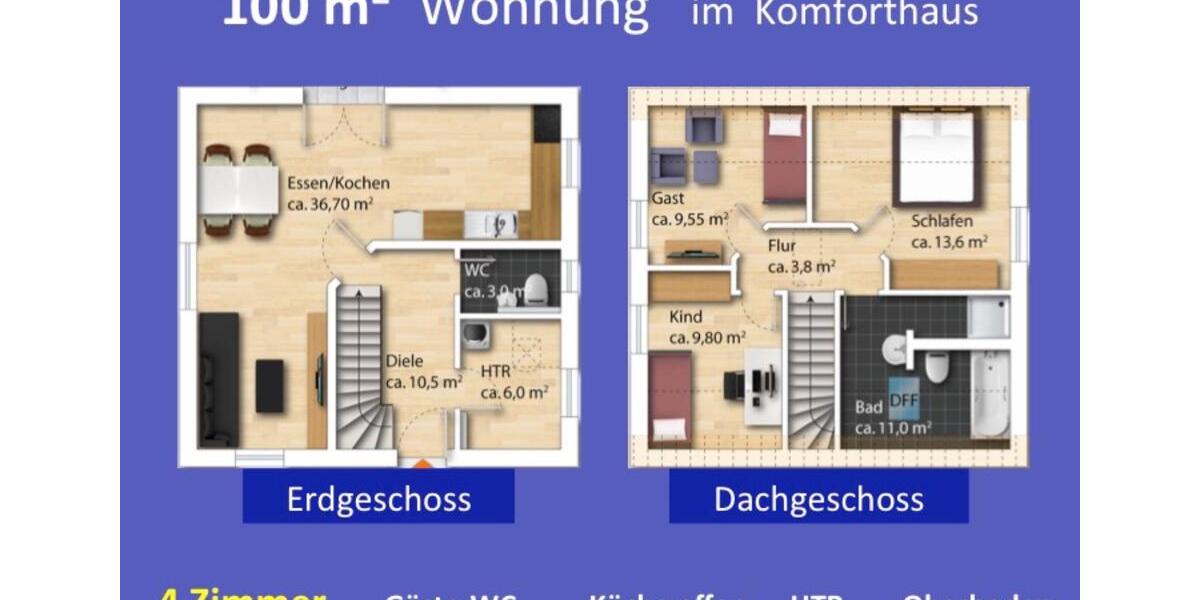 100 m2 + 5 Zimmer mit Garten direkt in Chemnitz 5 zimmer