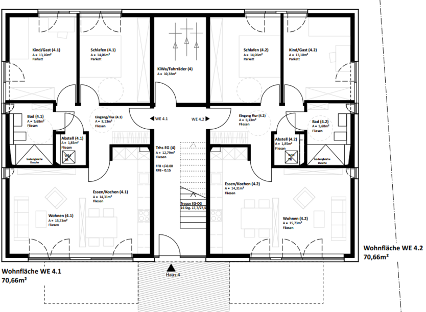 Wohnung zum Mieten in Neckarsulm-Obereisesheim 964,51 € 70.66 m² 3.5 zimmer