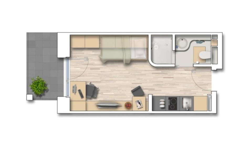 Etagenwohnung Garching bei München - 1 Zimmer, 21 m&sup2;, 830&euro; | Angebot:25230843