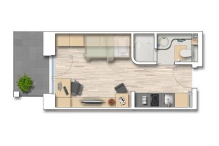 Wohnung Garching bei München - 1 Zimmer, 21 m&sup2;, 830&euro; | Angebot:25230843