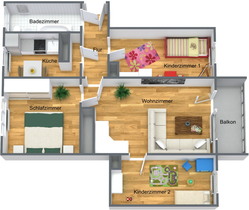 4-Raum-Wohnung in ruhiger Lage