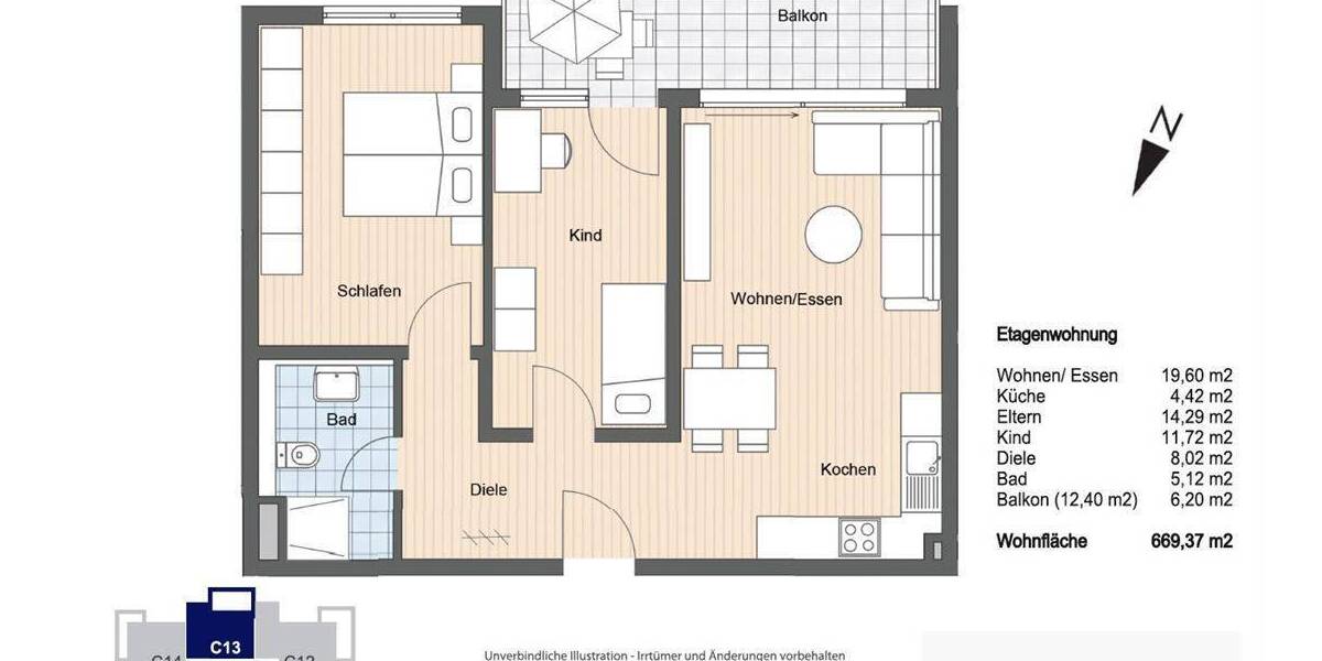 Etagenwohnung Garmisch-Partenkirchen Partenkirchen - 3 Zimmer, 70 m&sup2;, 1.595&euro; | Angebot:26309839