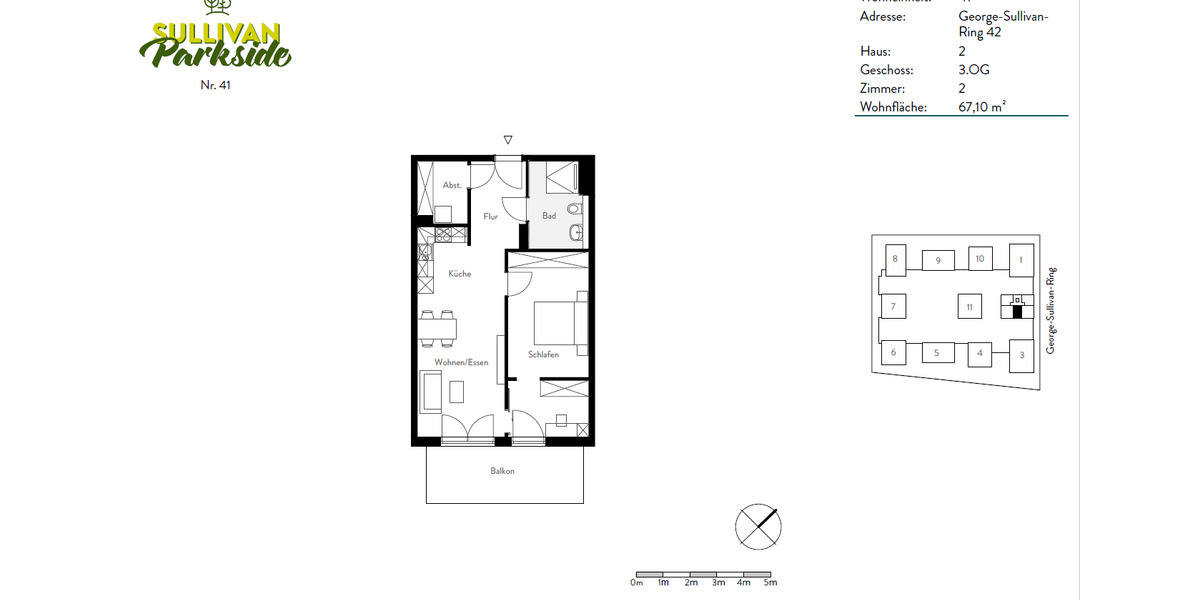 Etagenwohnung Mannheim Käfertal - 2 Zimmer, 67 m&sup2;, 1.030&euro; | Angebot:26492682